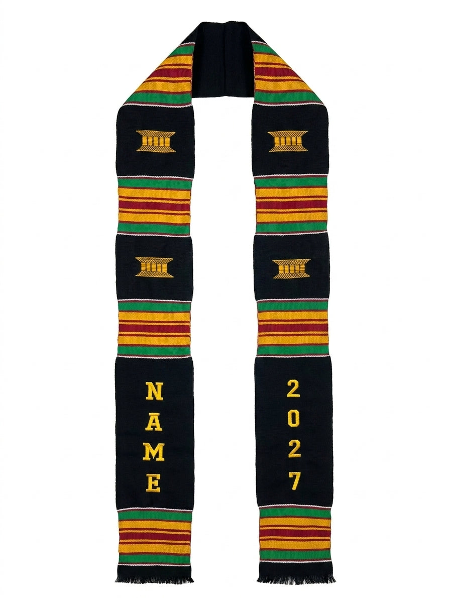 CUSTOMIZABLE 2027 BLACK MULTICOLOR STOLE