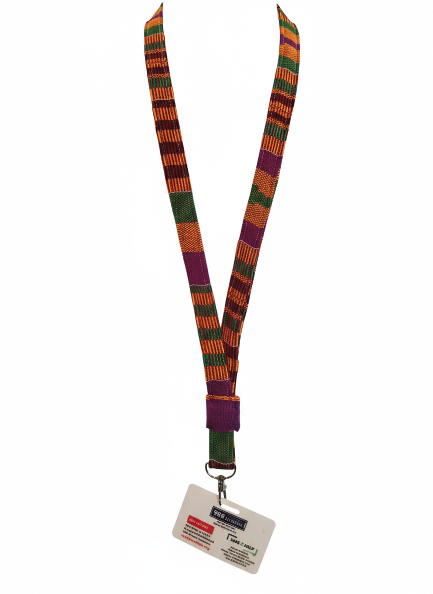 PURPLE TRADITIONAL MULTICOLOR LANYARD