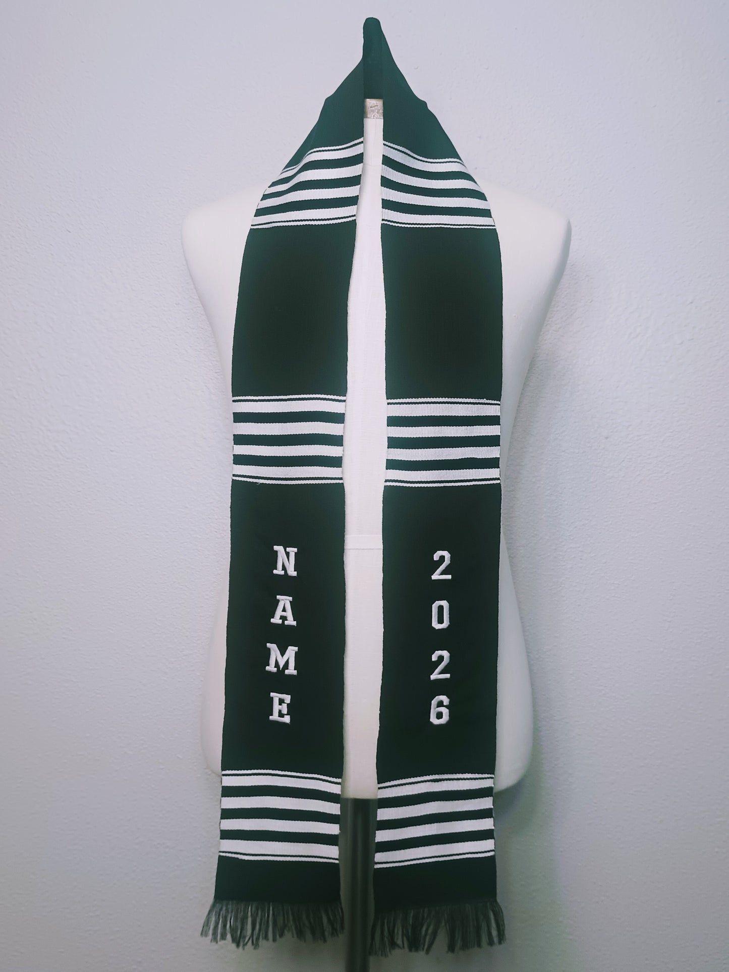 CUSTOMIZABLE BLACK & WHITE 2026 STOLE
