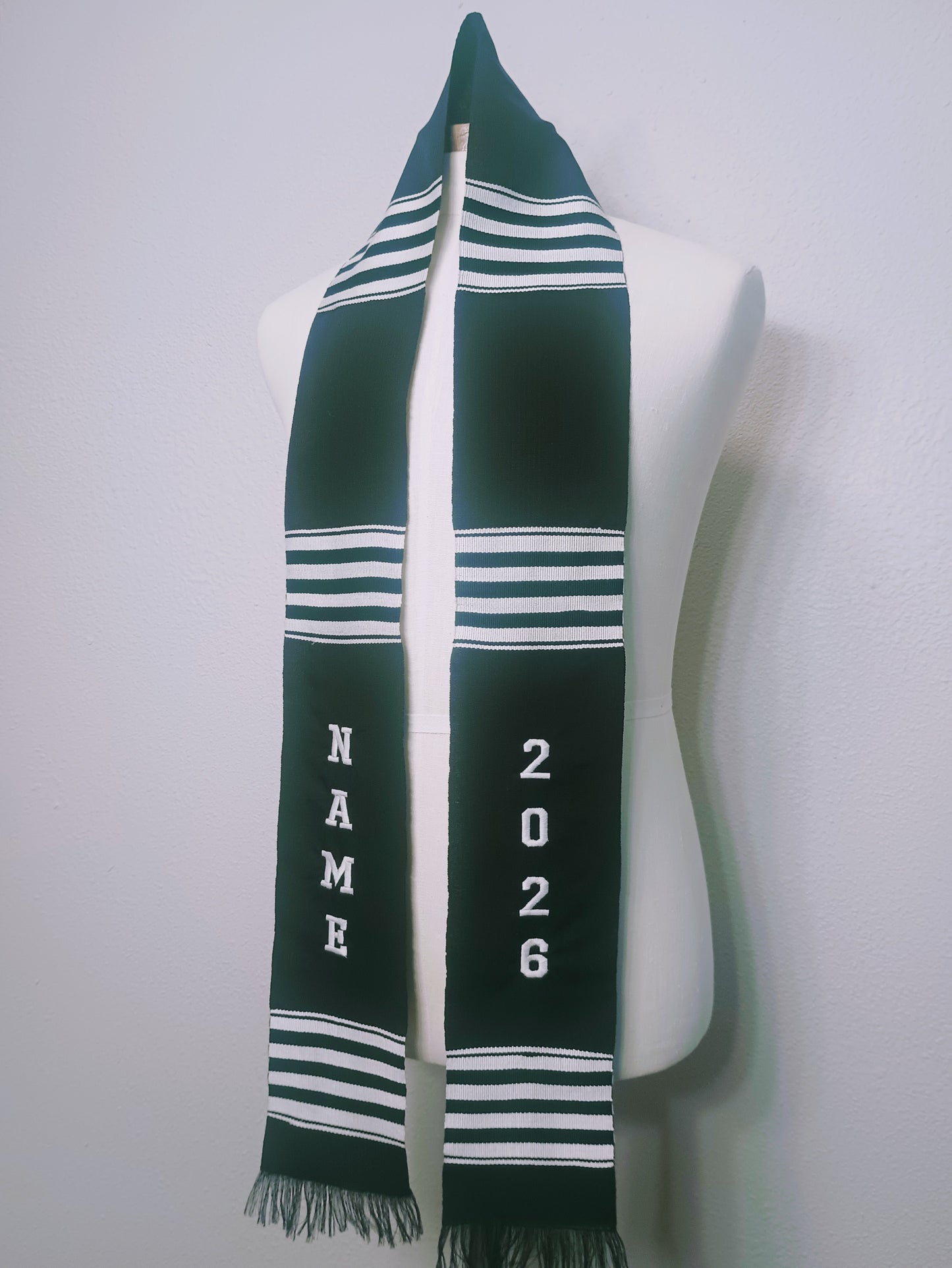 CUSTOMIZABLE BLACK & WHITE 2026 STOLE