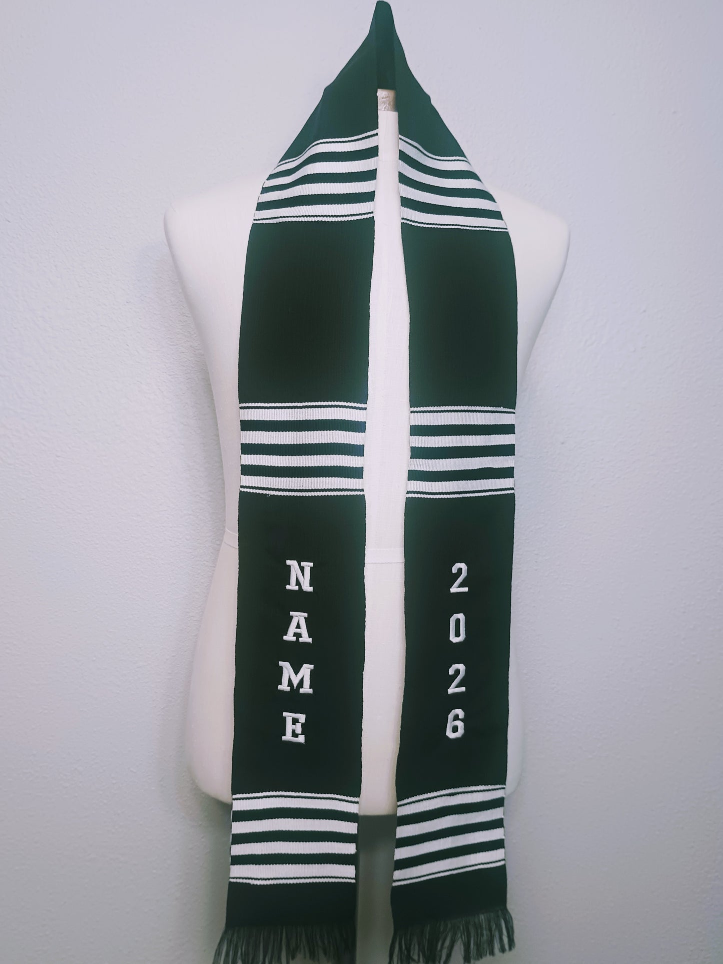CUSTOMIZABLE BLACK & WHITE 2026 STOLE