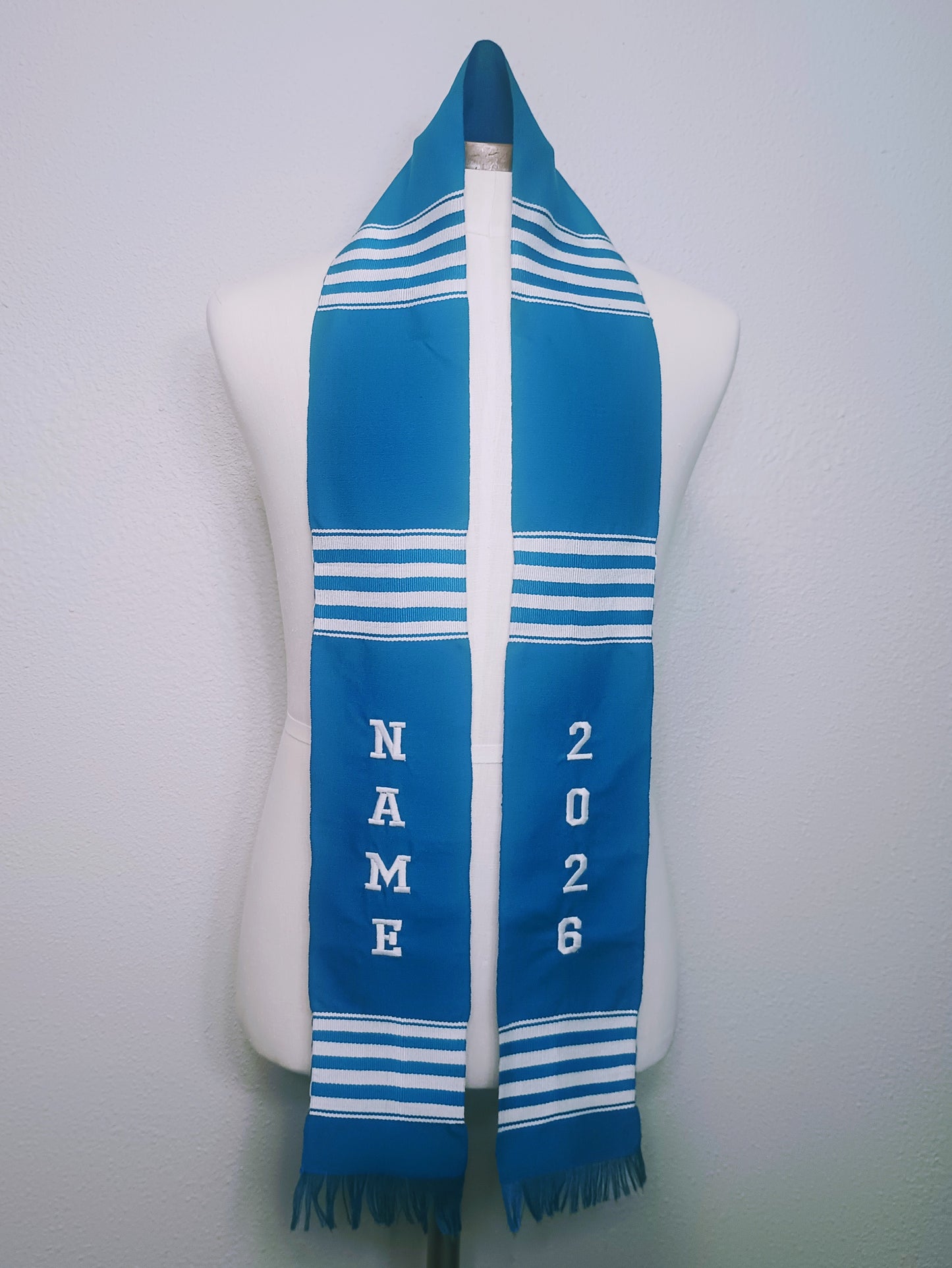 CUSTOMIZABLE BLUE & WHITE 2026 STOLE