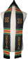 UMOJA Unity Stole, Black with Gold and Green African Kente Graduation Stole