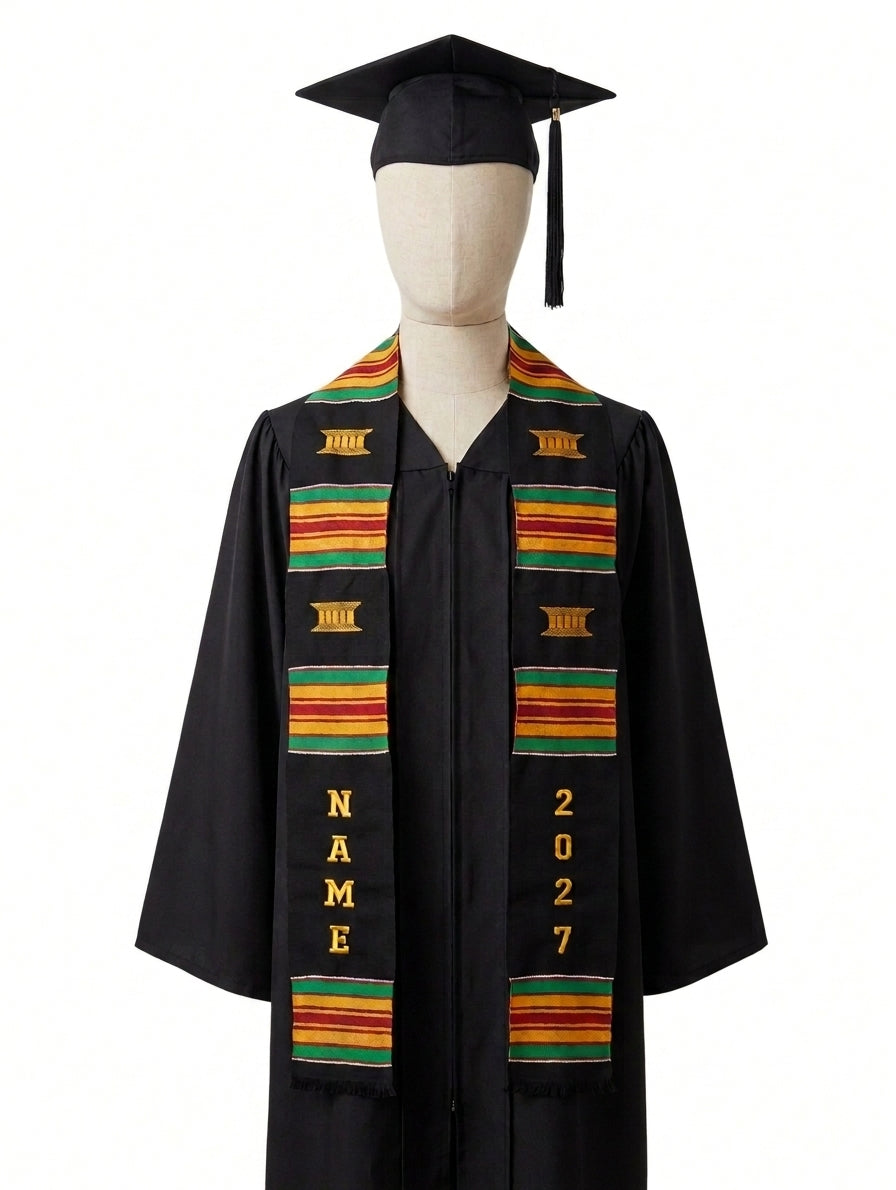 CUSTOMIZABLE 2027 BLACK MULTICOLOR STOLE