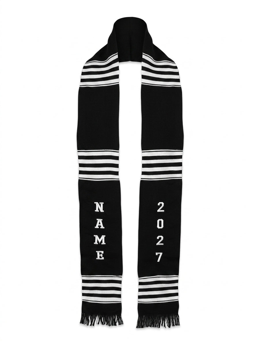 CUSTOMIZABLE BLACK & WHITE 2027 STOLE