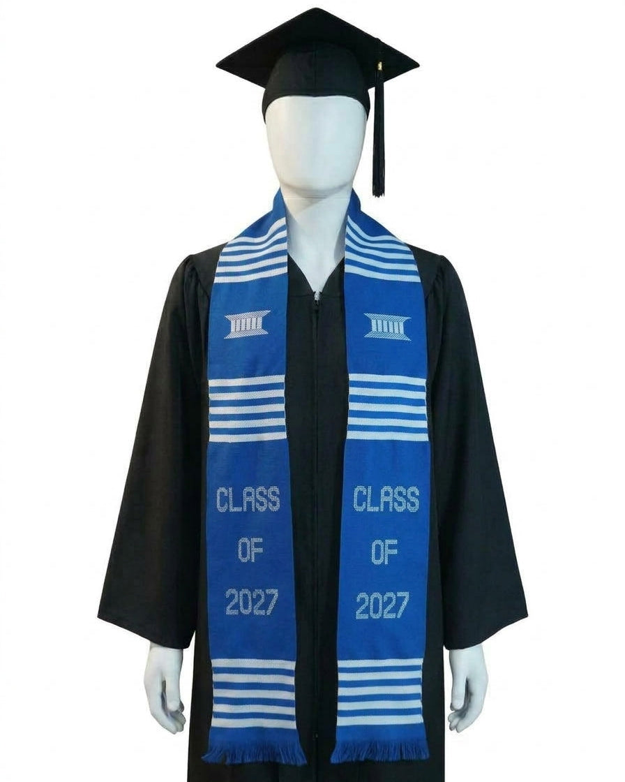CLASS OF 2027 BLUE GRADUATION STOLE