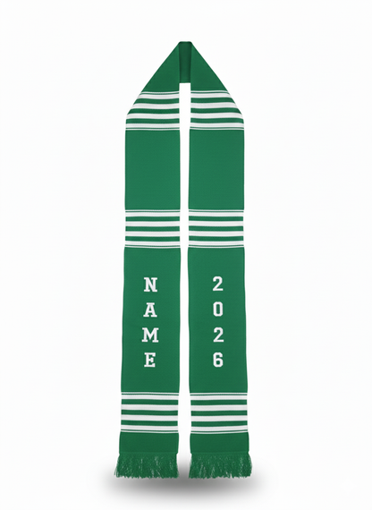 CUSTOMIZABLE GREEN & WHITE 2026 STOLE