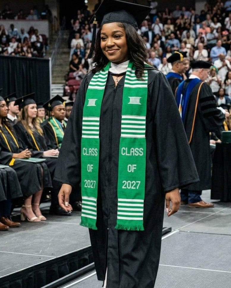 CLASS OF 2027 GREEN GRADUATION STOLE