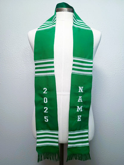 CUSTOMIZABLE GREEN & WHITE 2025 STOLE