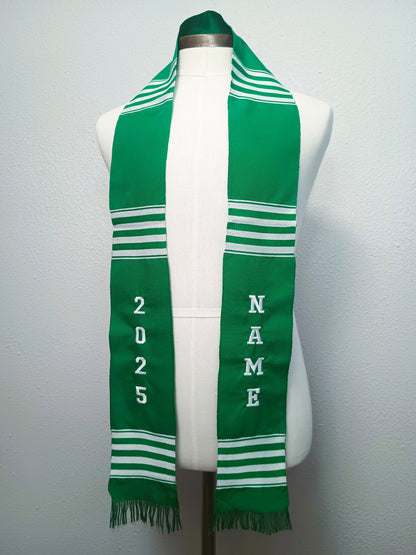 CUSTOMIZABLE GREEN & WHITE 2025 STOLE