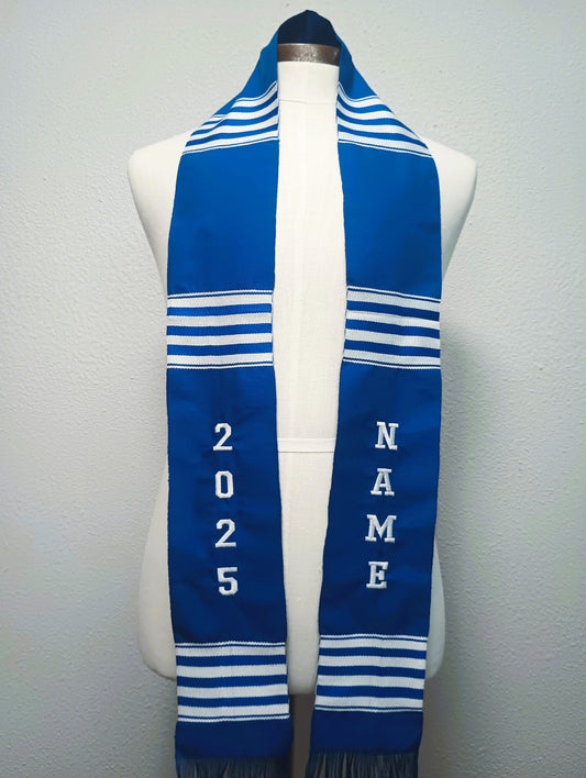 CUSTOMIZABLE BLUE & WHITE 2025 STOLE