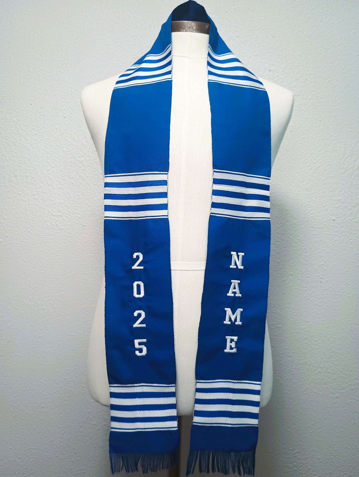 CUSTOMIZABLE BLUE & WHITE 2025 STOLE