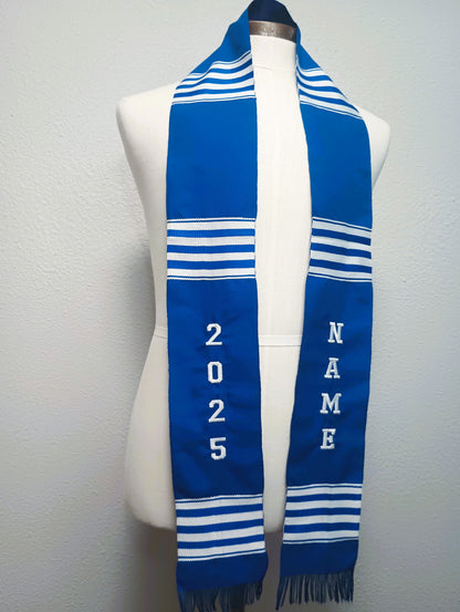 CUSTOMIZABLE BLUE & WHITE 2025 STOLE