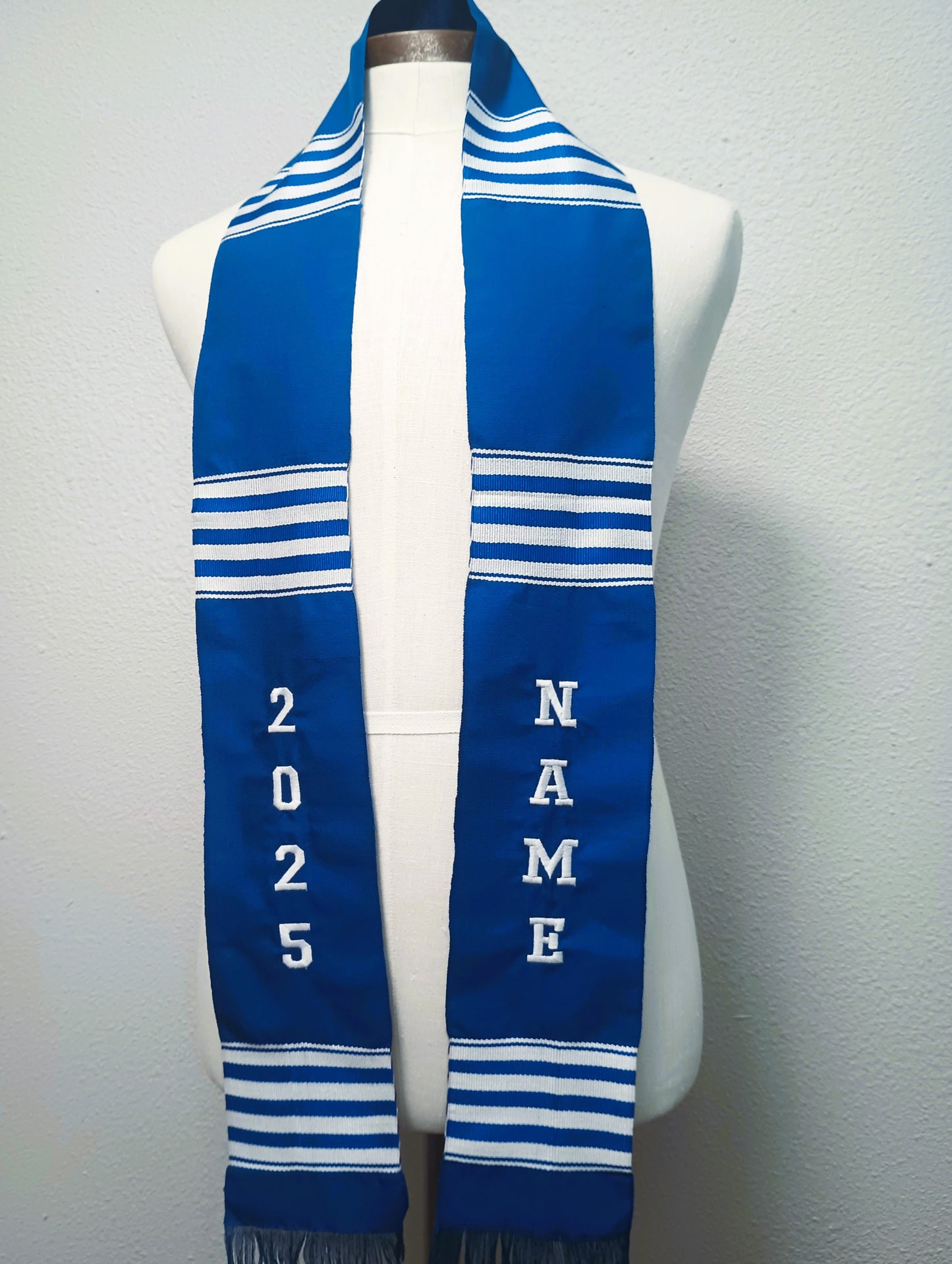 CUSTOMIZABLE BLUE & WHITE 2025 STOLE