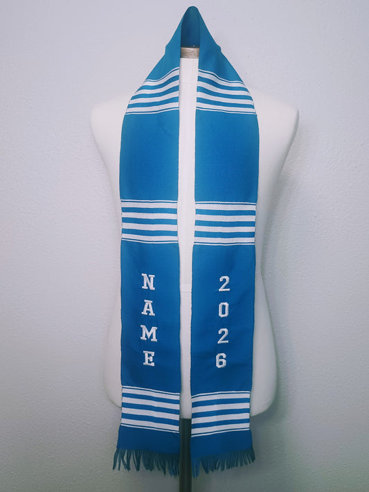 CUSTOMIZABLE BLUE & WHITE 2026 STOLE