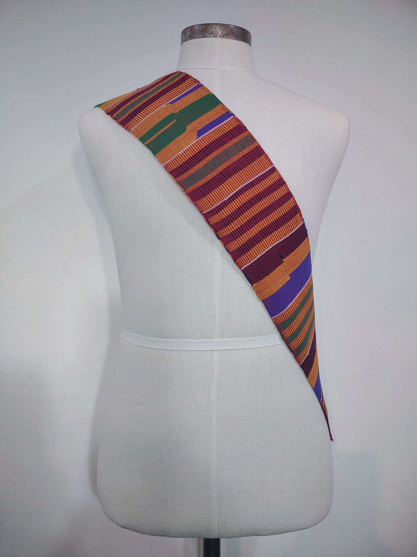 TRADITIONAL MULTICOLRED STOLE DARK ACCENTS