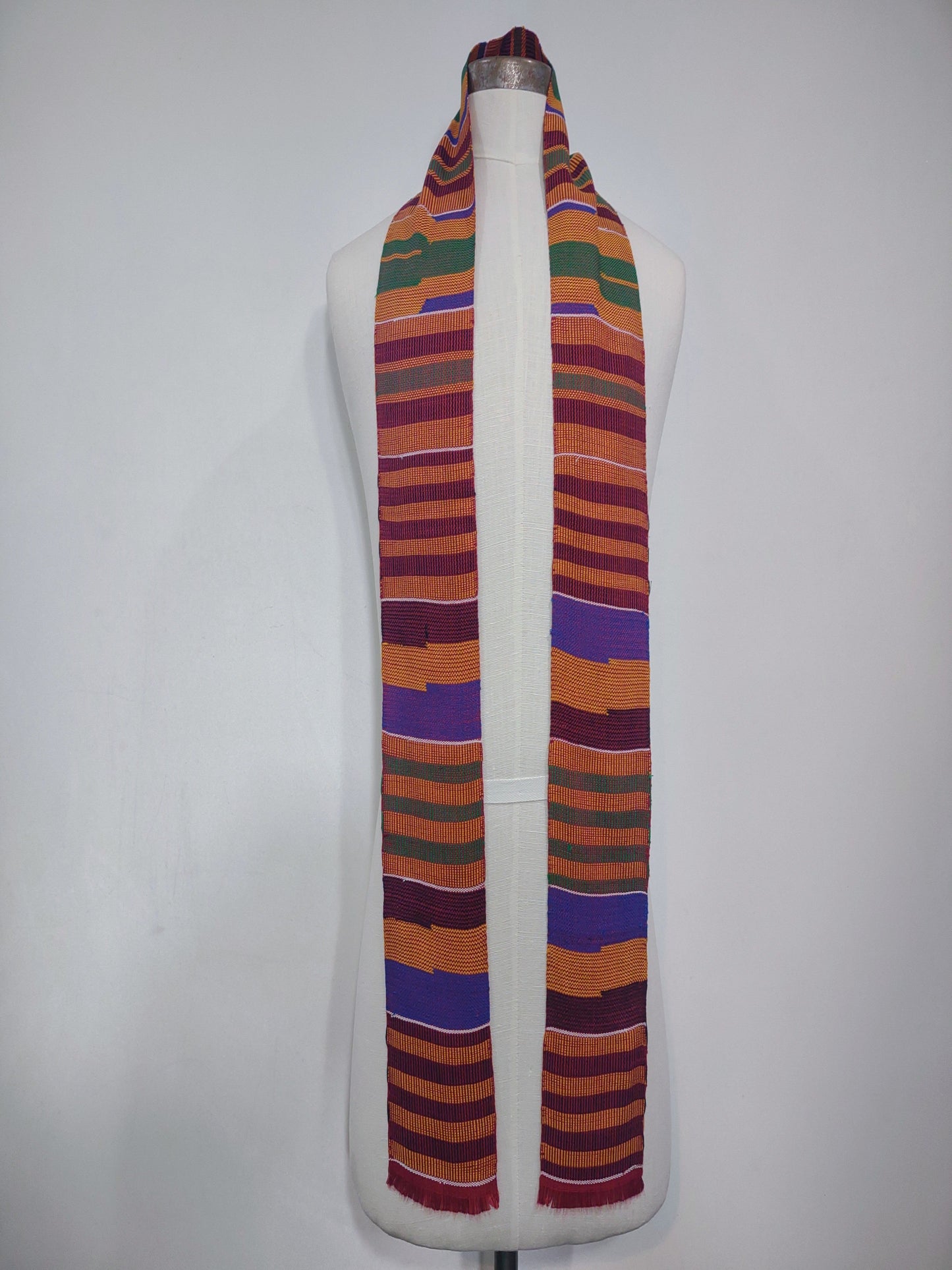 TRADITIONAL MULTICOLRED STOLE DARK ACCENTS