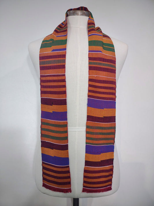 TRADITIONAL MULTICOLRED STOLE DARK ACCENTS