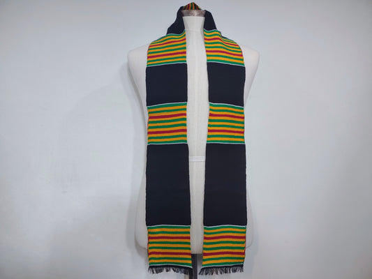 TRADITIONAL BLACK MULTICOLRED STOLE 1