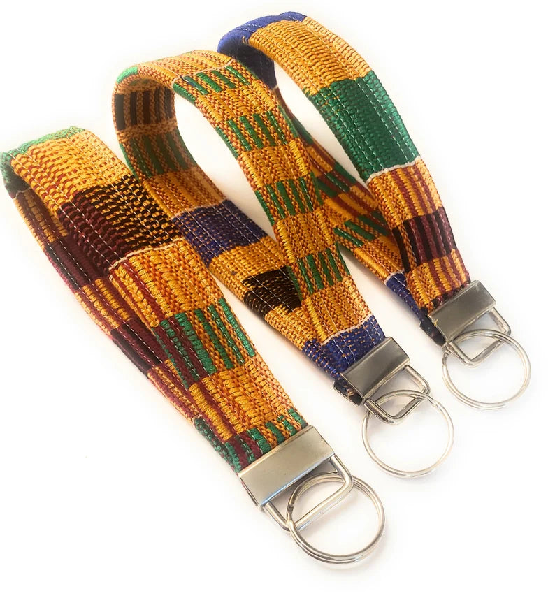 KENTE CLOTH WRISTLET KEY CHAIN - MULTICOLOR